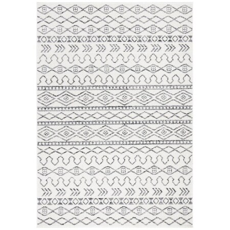 Safavieh 8 x 10 ft. Tulum Contemporary & Vintage Rectangle Power Loomed Rug Ivory & Gray TUL694A-8